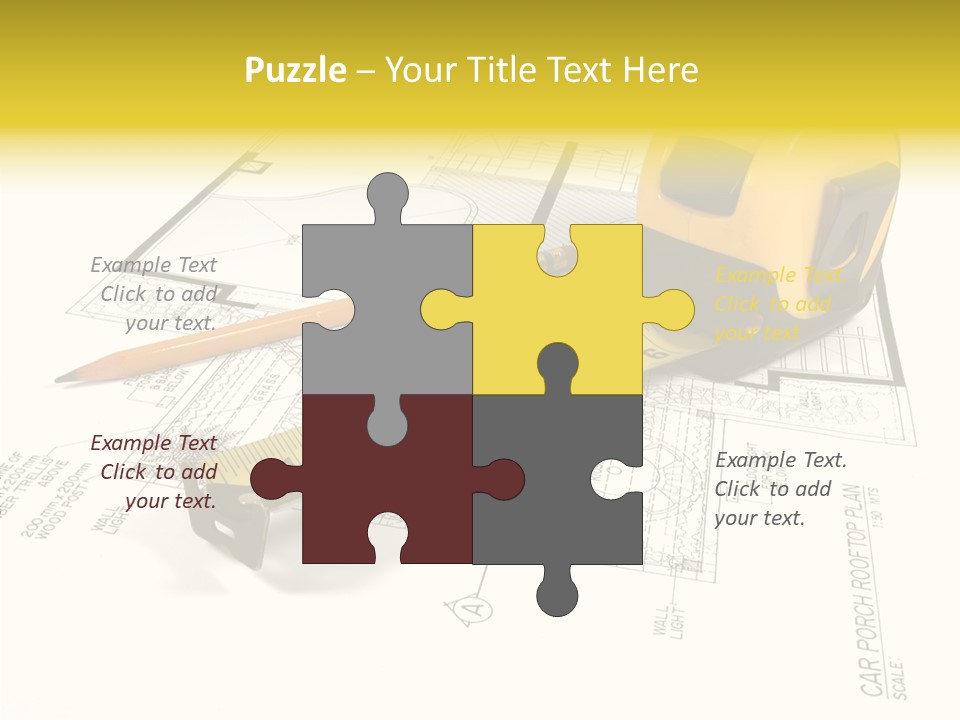 Tape Engineering Ruler PowerPoint Template