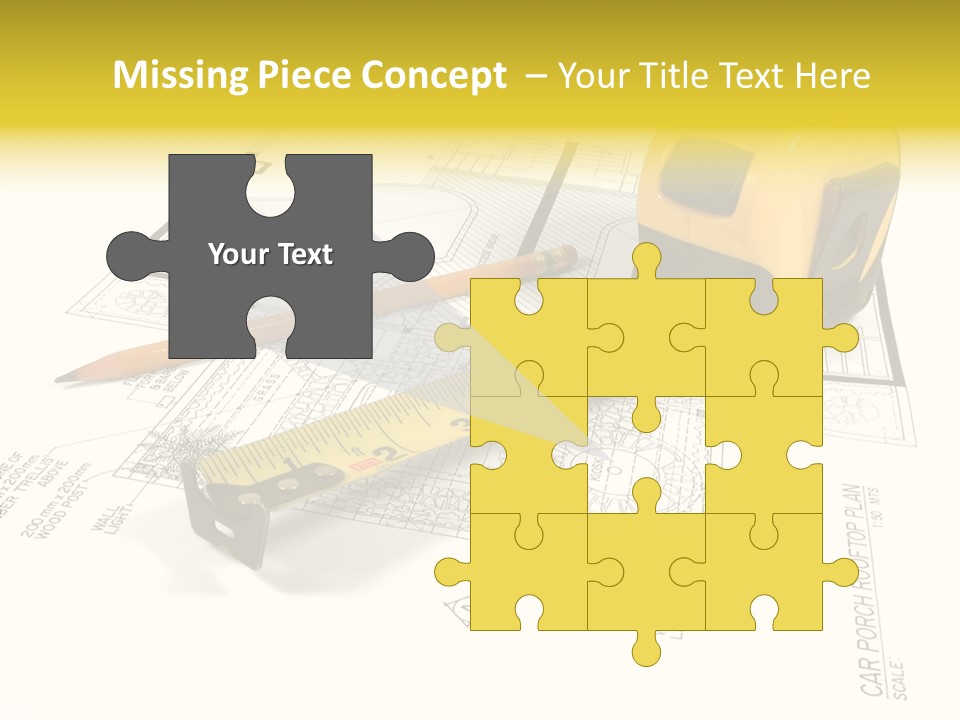 Tape Engineering Ruler PowerPoint Template