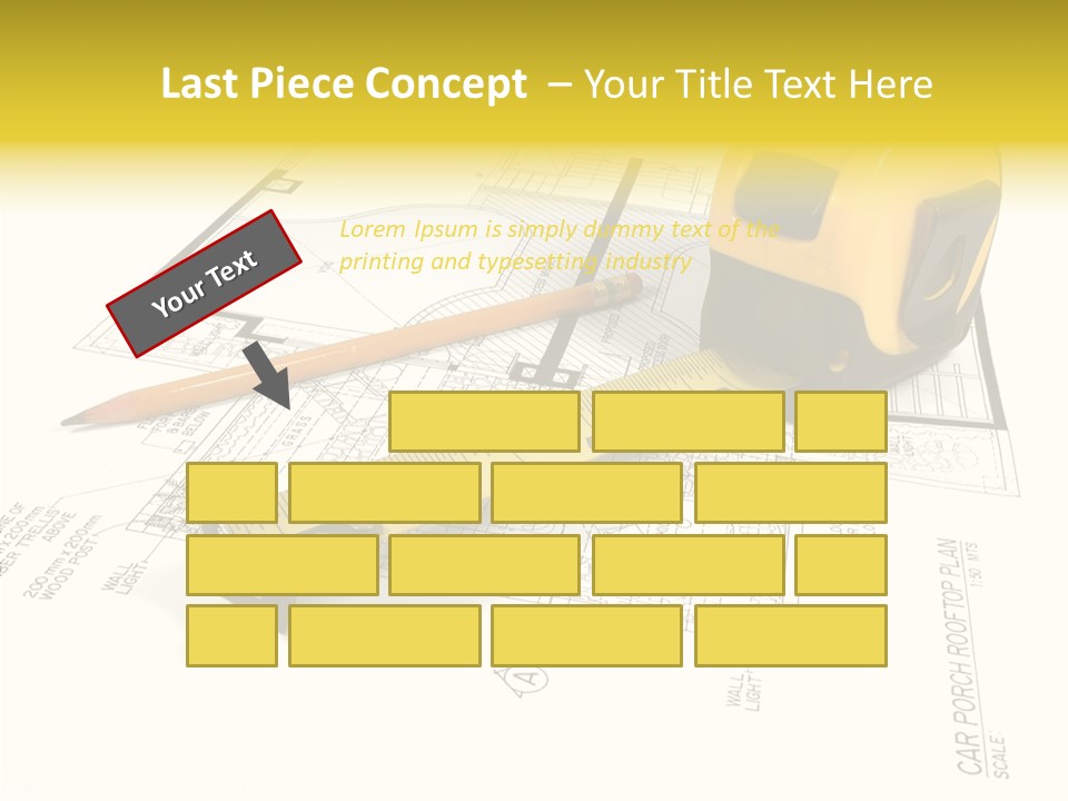 Tape Engineering Ruler PowerPoint Template