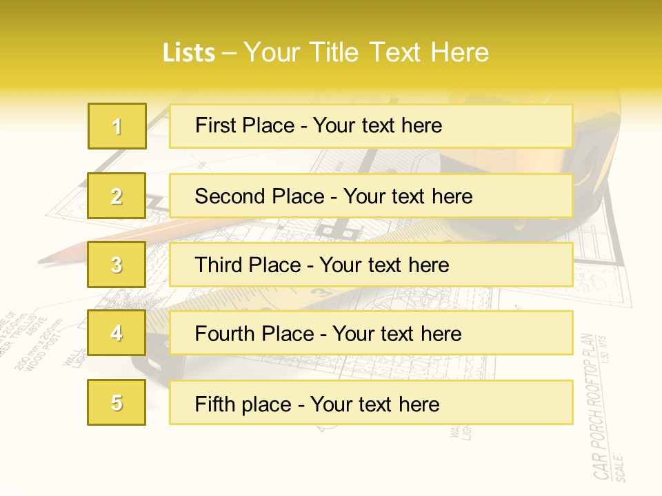 Tape Engineering Ruler PowerPoint Template