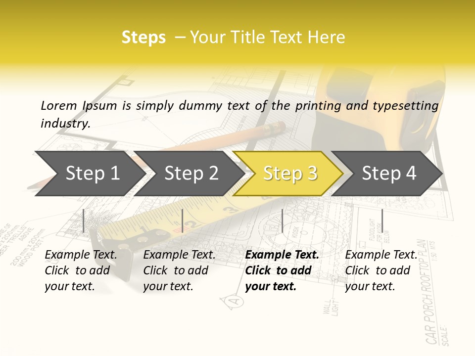 Tape Engineering Ruler PowerPoint Template
