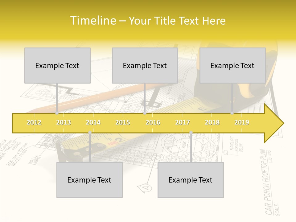 Tape Engineering Ruler PowerPoint Template