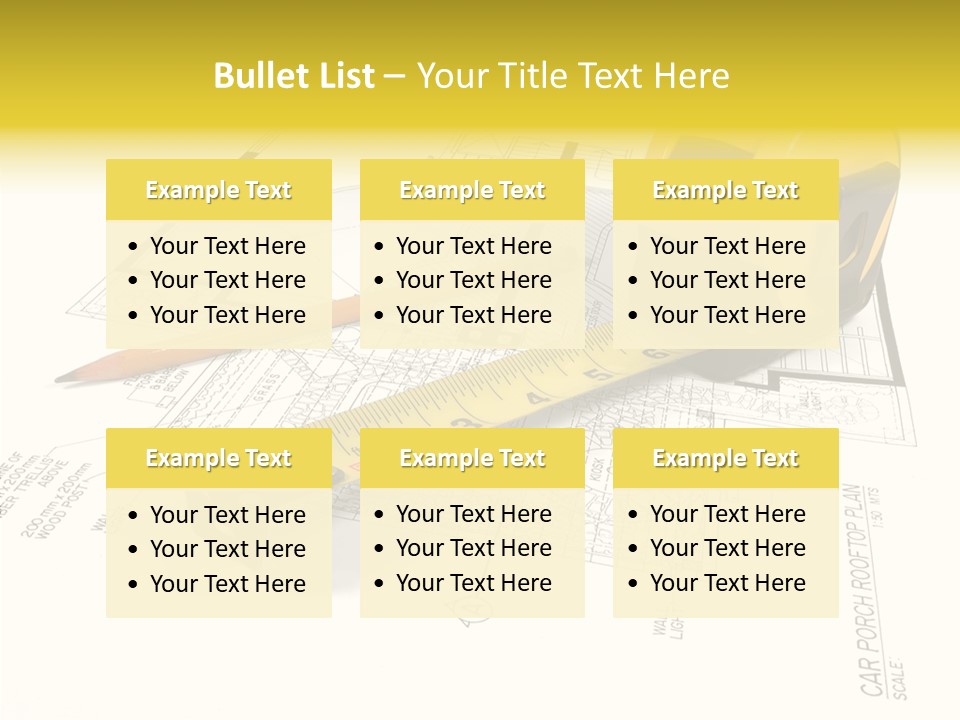 Tape Engineering Ruler PowerPoint Template