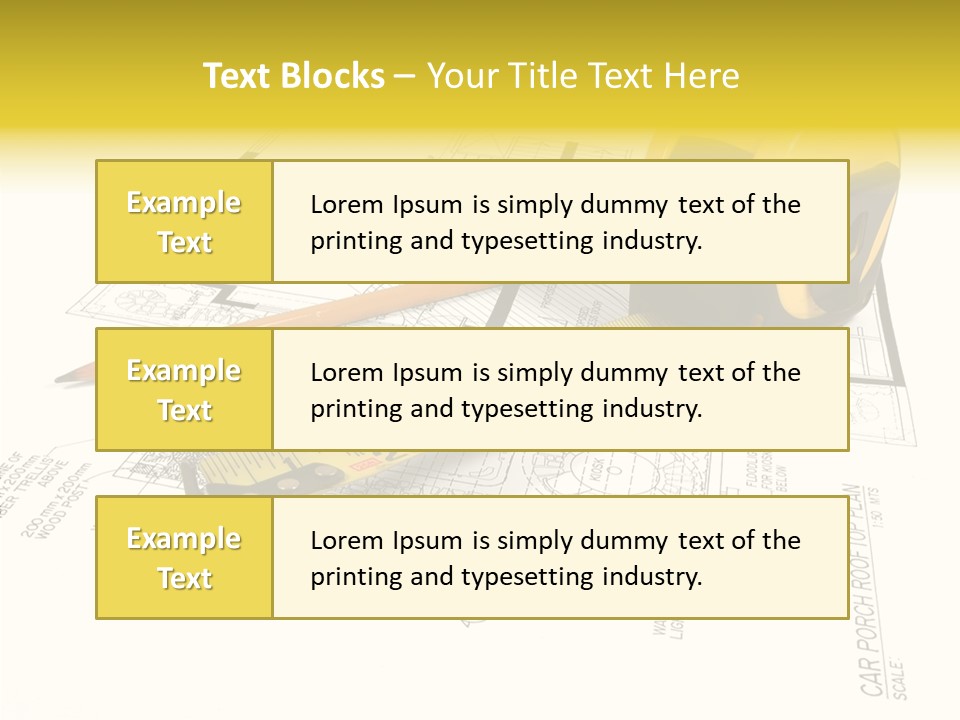 Tape Engineering Ruler PowerPoint Template