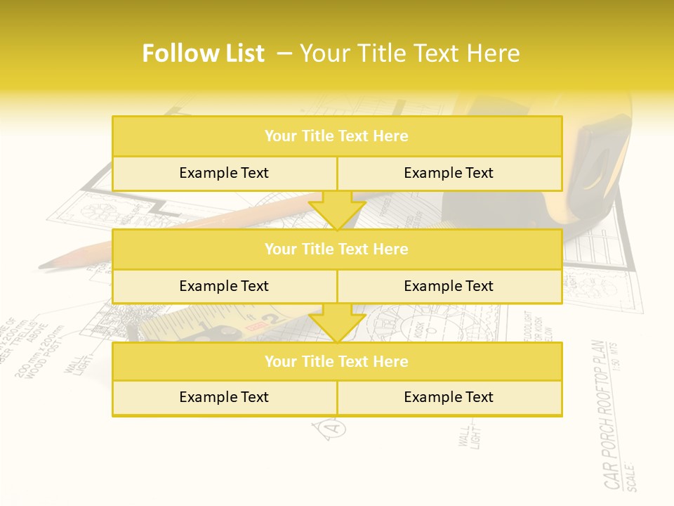 Tape Engineering Ruler PowerPoint Template