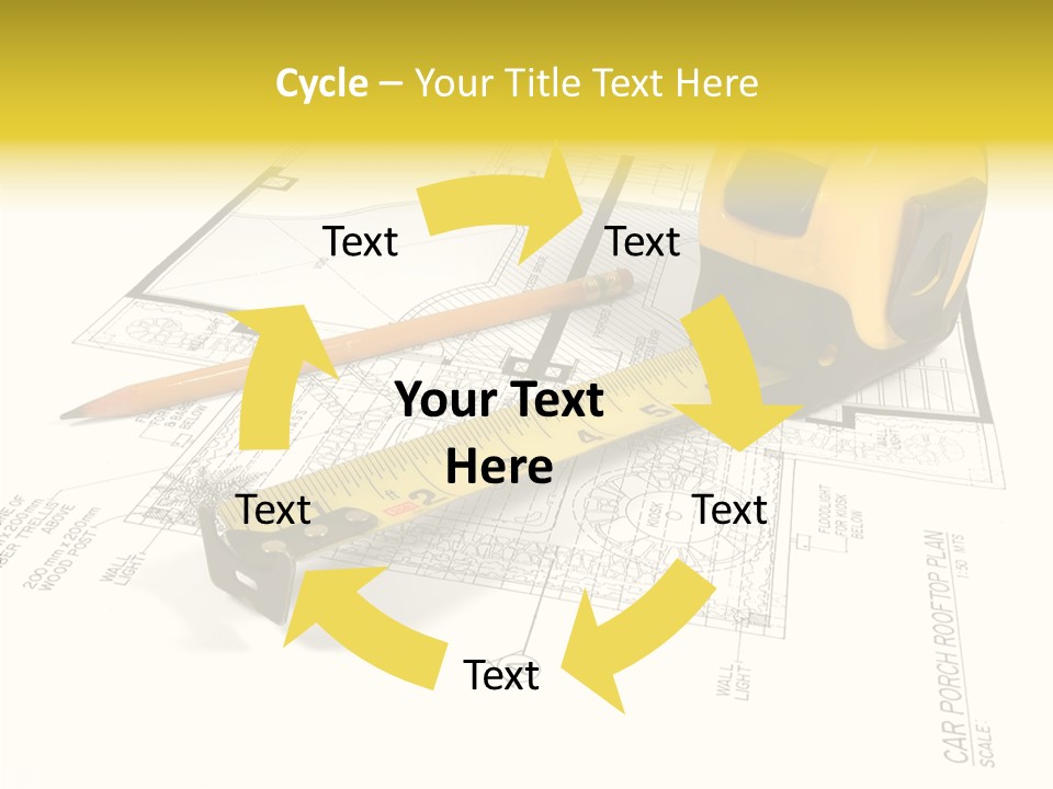 Tape Engineering Ruler PowerPoint Template