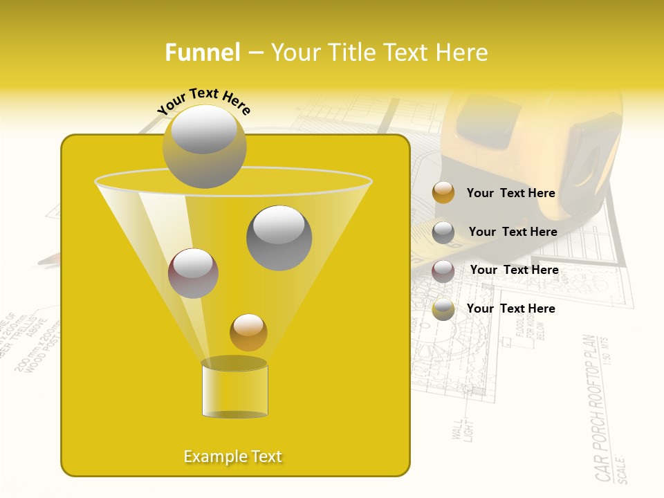 Tape Engineering Ruler PowerPoint Template