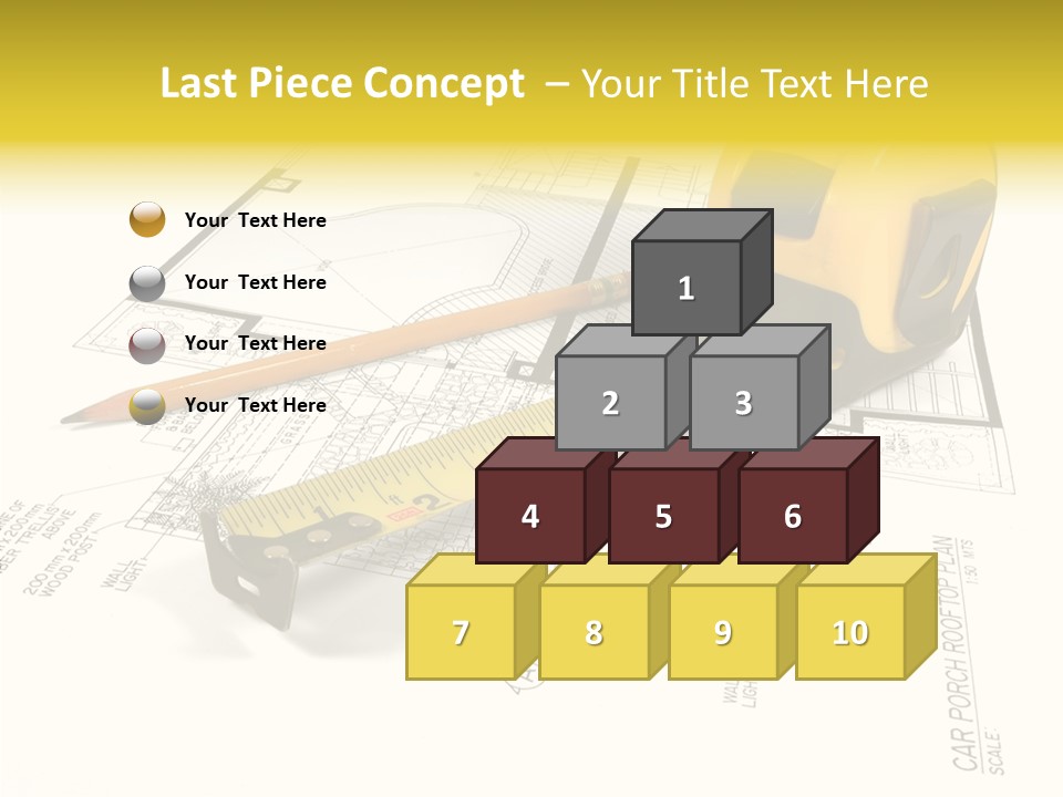 Tape Engineering Ruler PowerPoint Template