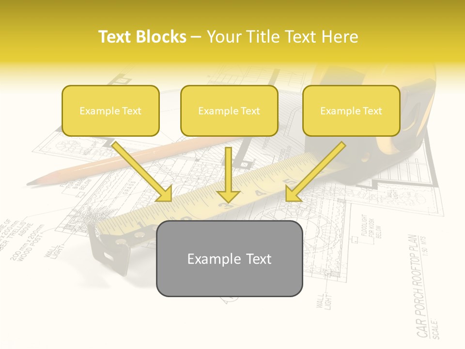 Tape Engineering Ruler PowerPoint Template