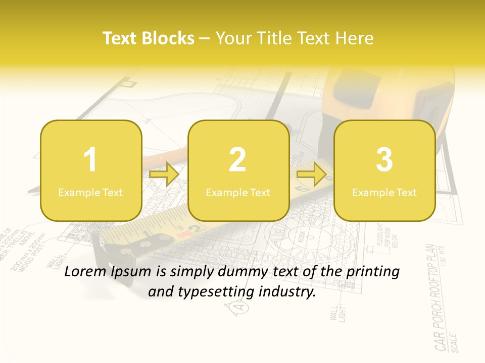 Tape Engineering Ruler PowerPoint Template