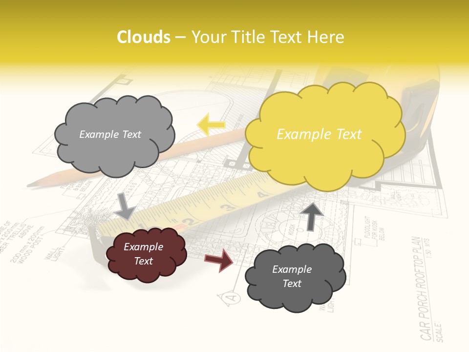 Tape Engineering Ruler PowerPoint Template