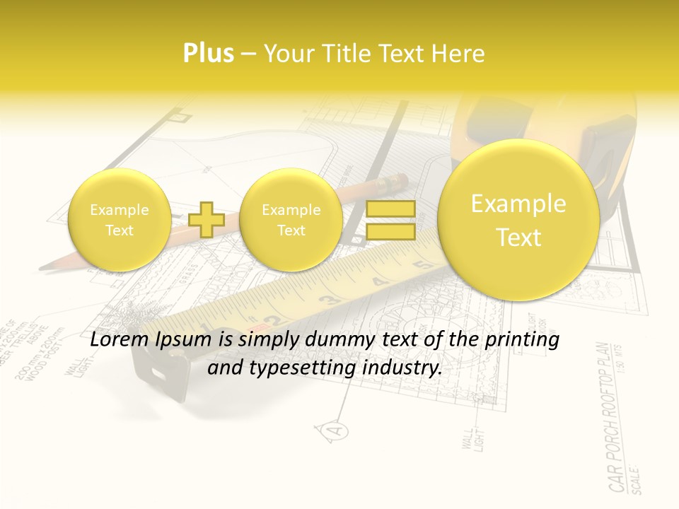 Tape Engineering Ruler PowerPoint Template