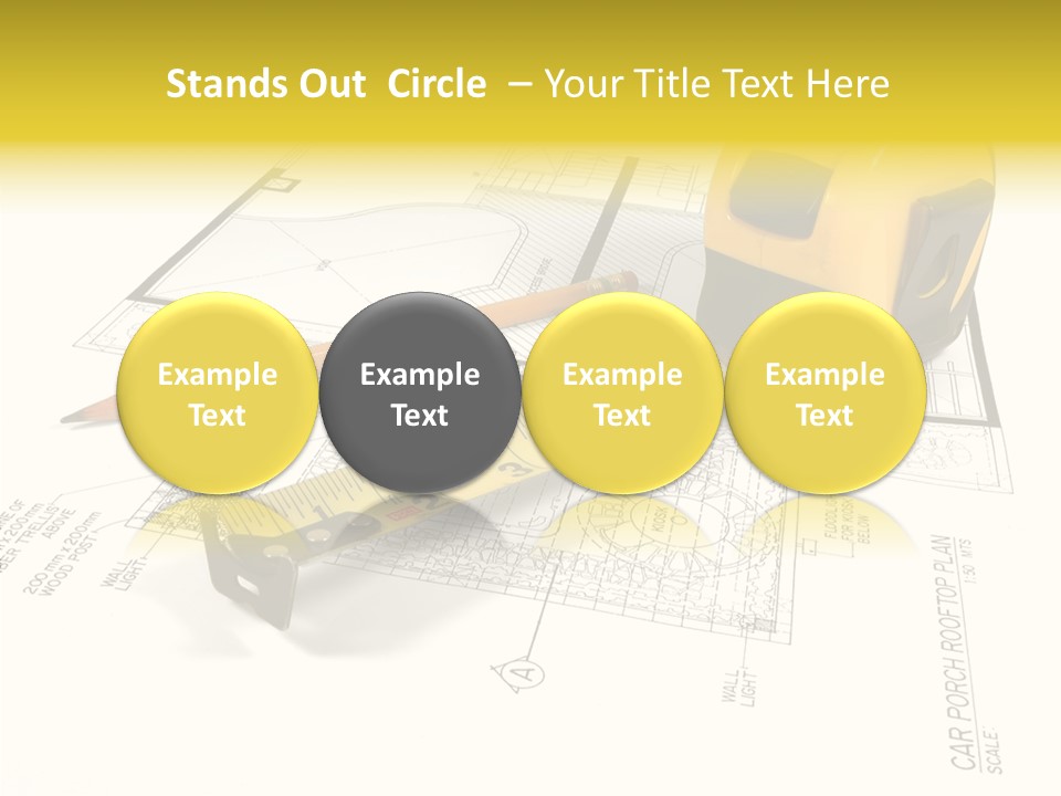 Tape Engineering Ruler PowerPoint Template