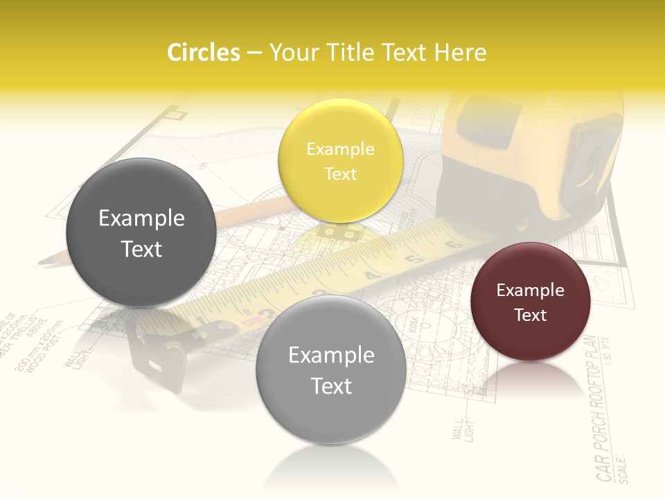 Tape Engineering Ruler PowerPoint Template