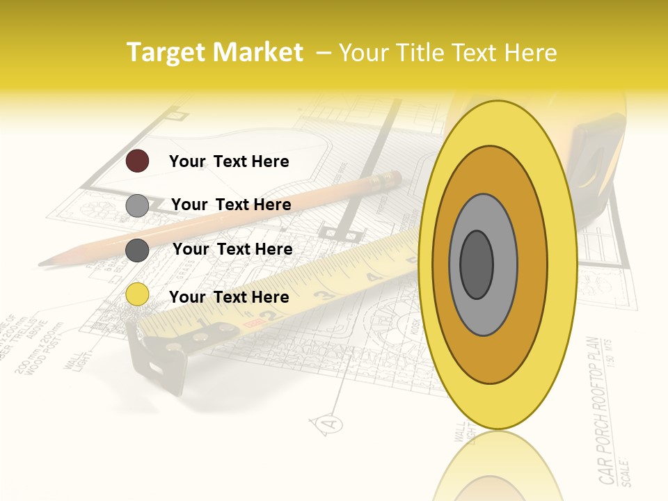 Tape Engineering Ruler PowerPoint Template