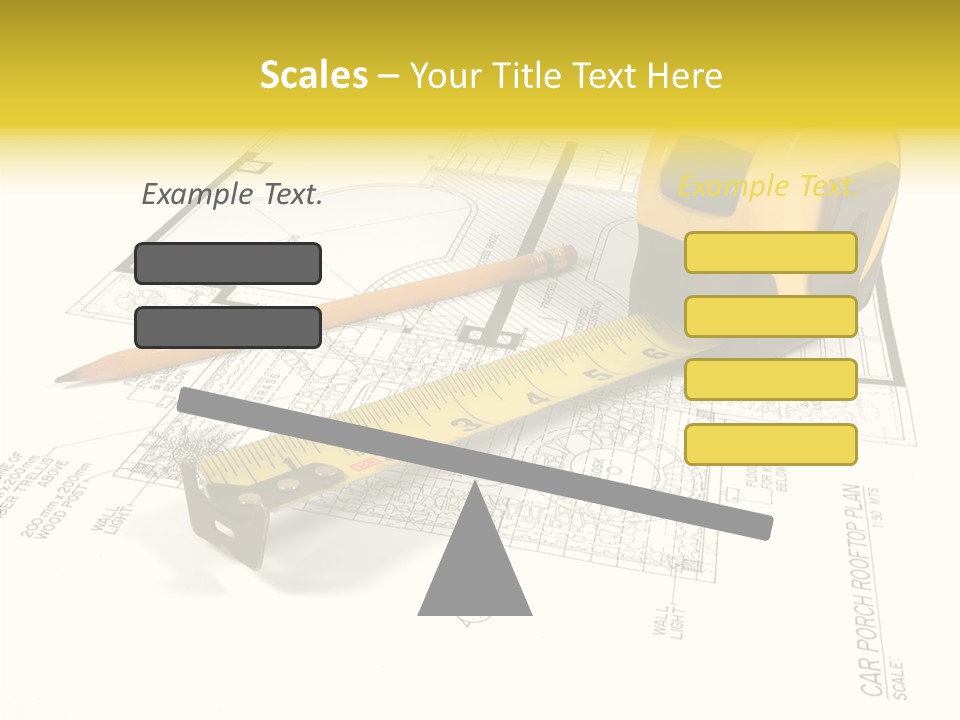 Tape Engineering Ruler PowerPoint Template