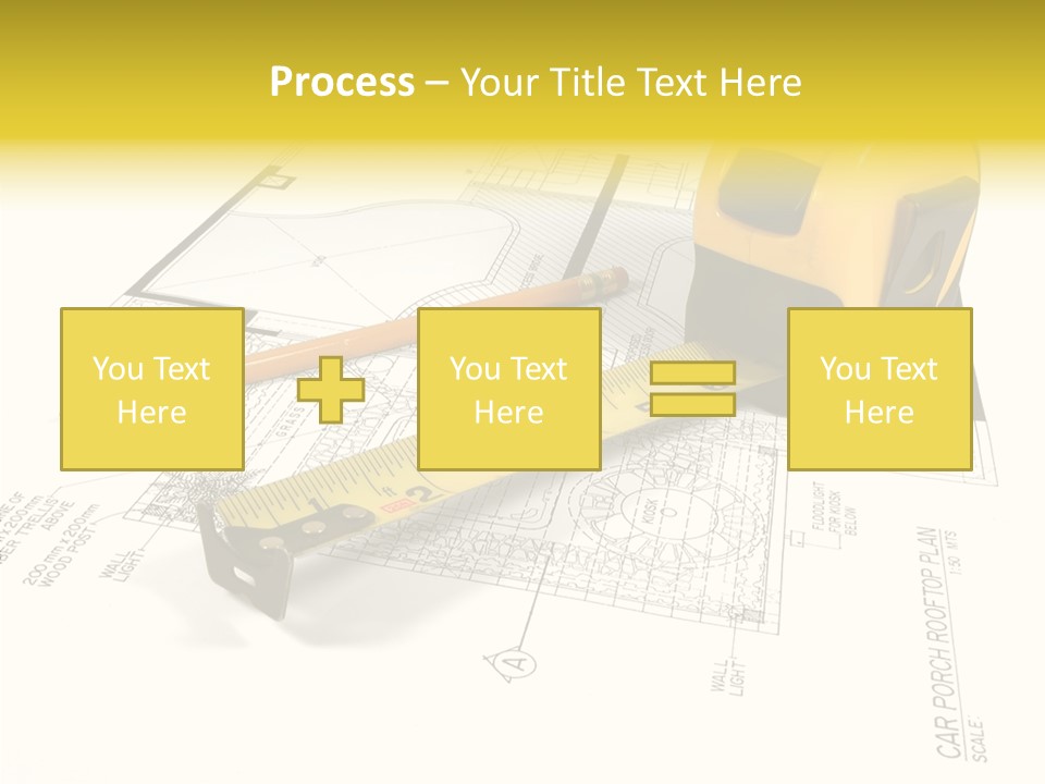 Tape Engineering Ruler PowerPoint Template