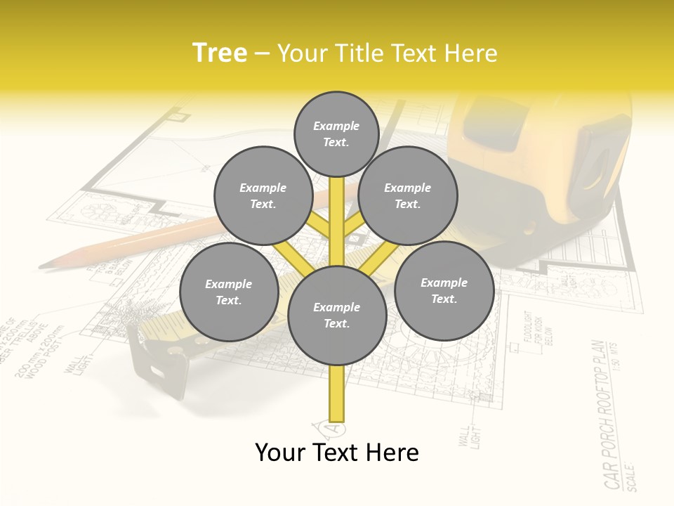 Tape Engineering Ruler PowerPoint Template