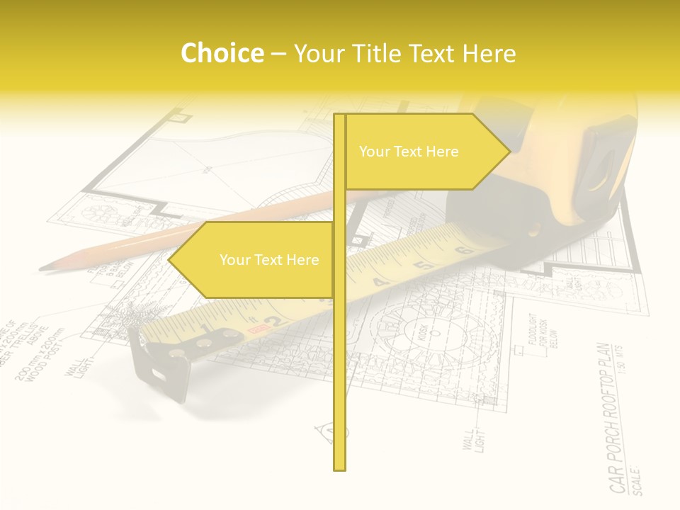 Tape Engineering Ruler PowerPoint Template
