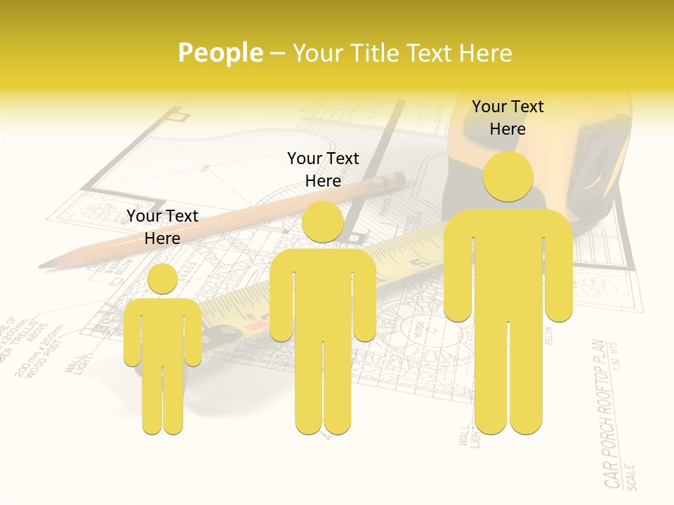 Tape Engineering Ruler PowerPoint Template
