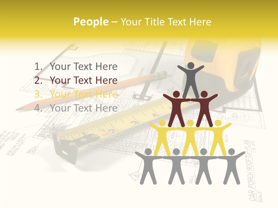 Tape Engineering Ruler PowerPoint Template