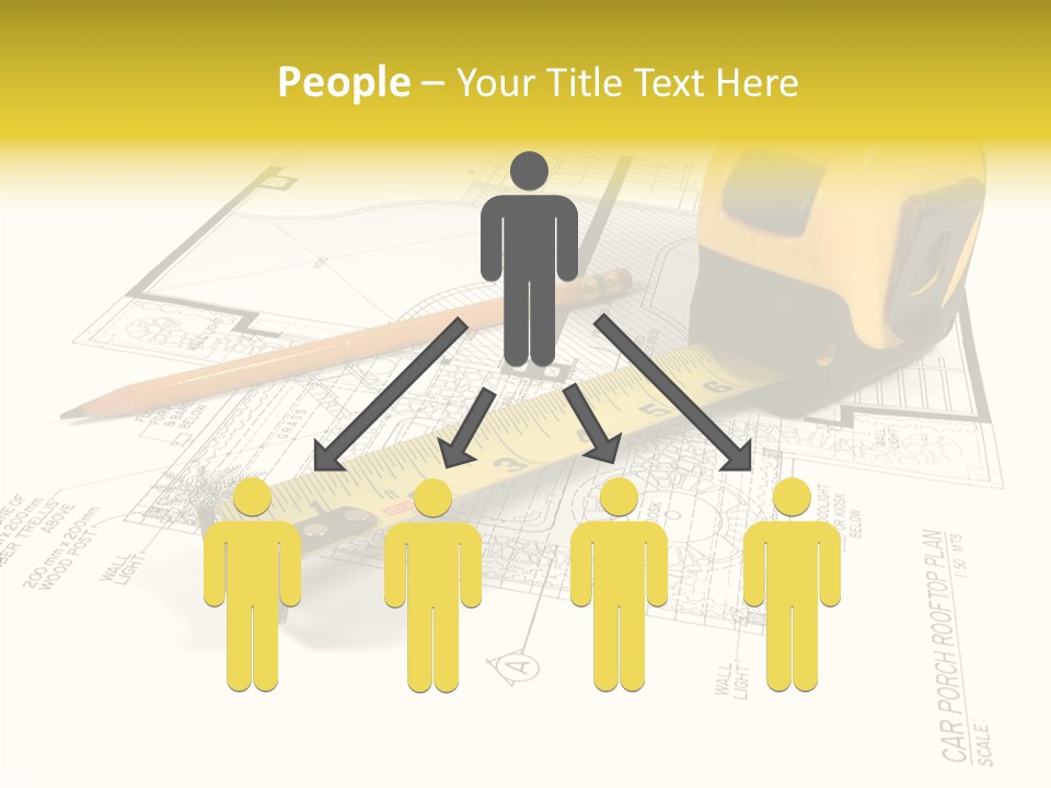 Tape Engineering Ruler PowerPoint Template