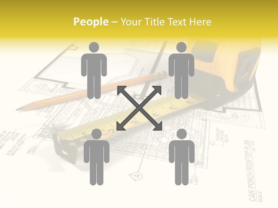 Tape Engineering Ruler PowerPoint Template