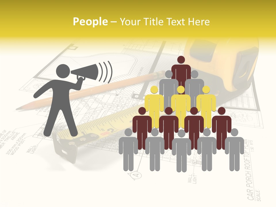 Tape Engineering Ruler PowerPoint Template