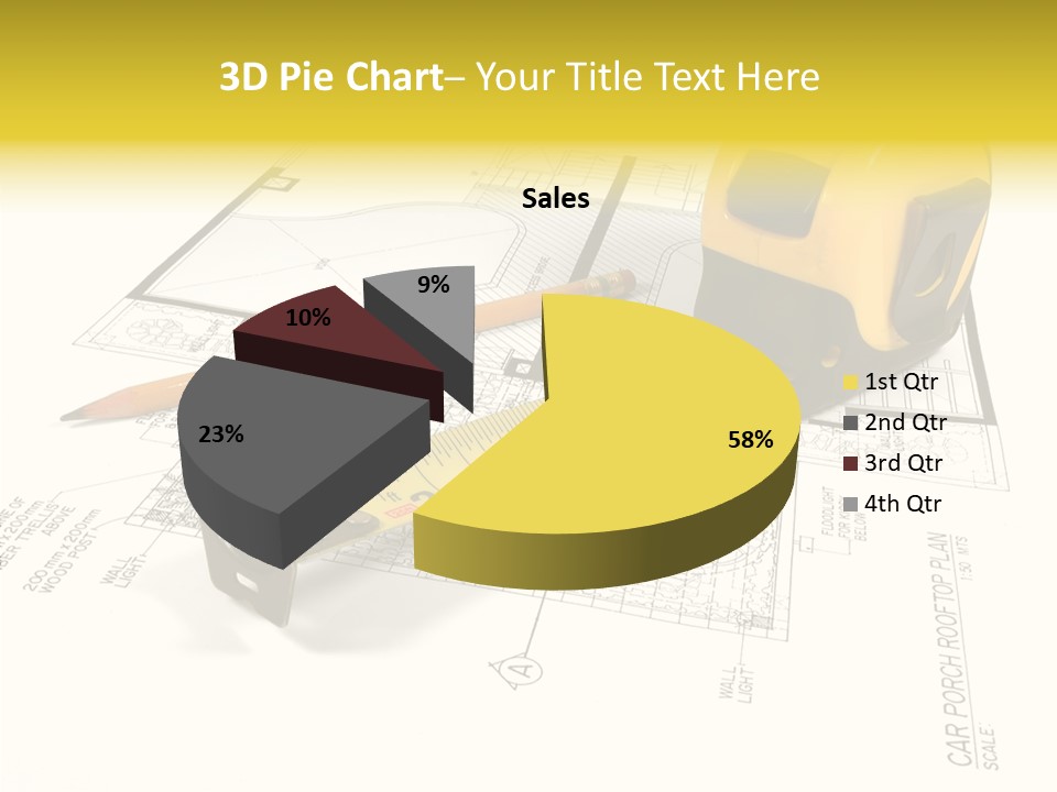 Tape Engineering Ruler PowerPoint Template