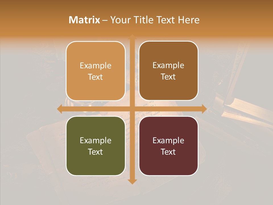 Imagination Gold Fabric PowerPoint Template