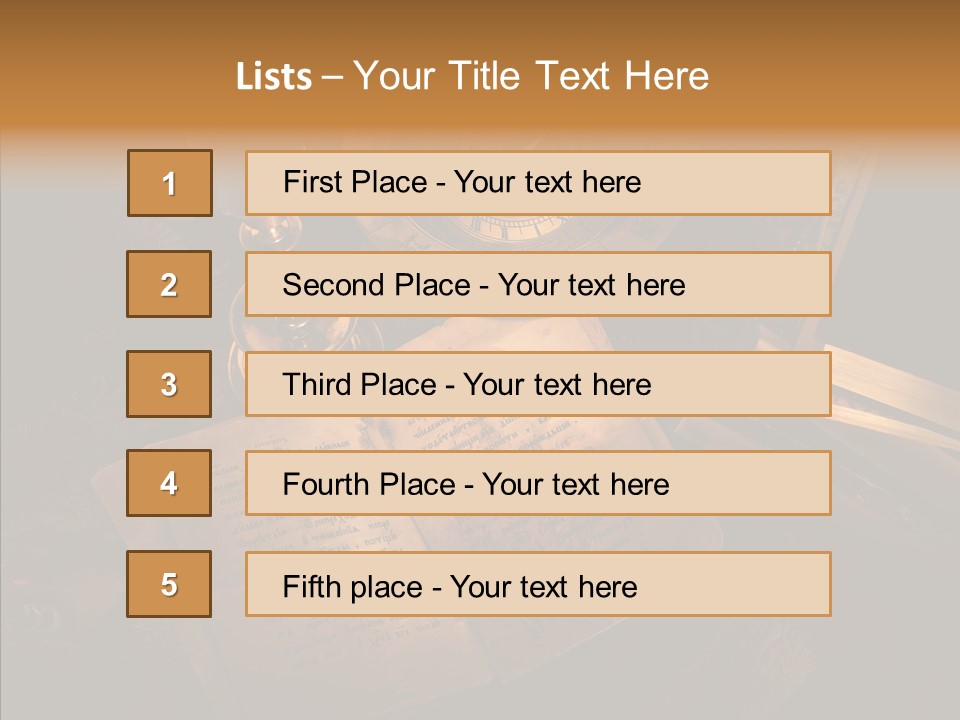 Imagination Gold Fabric PowerPoint Template