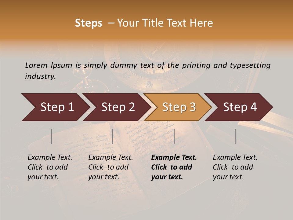 Imagination Gold Fabric PowerPoint Template