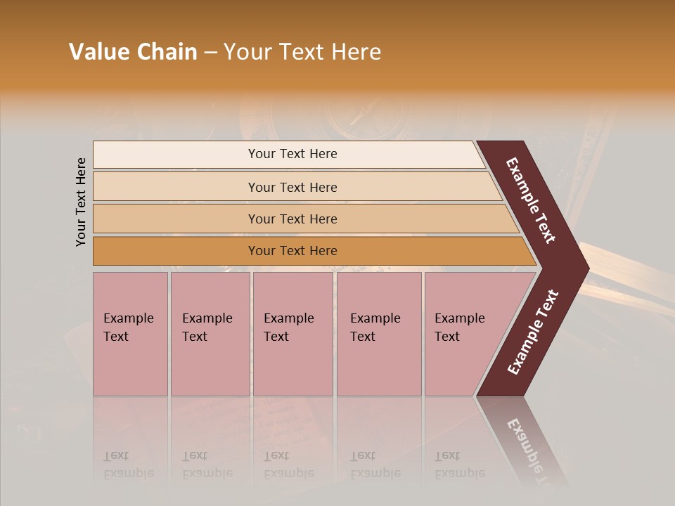 Imagination Gold Fabric PowerPoint Template