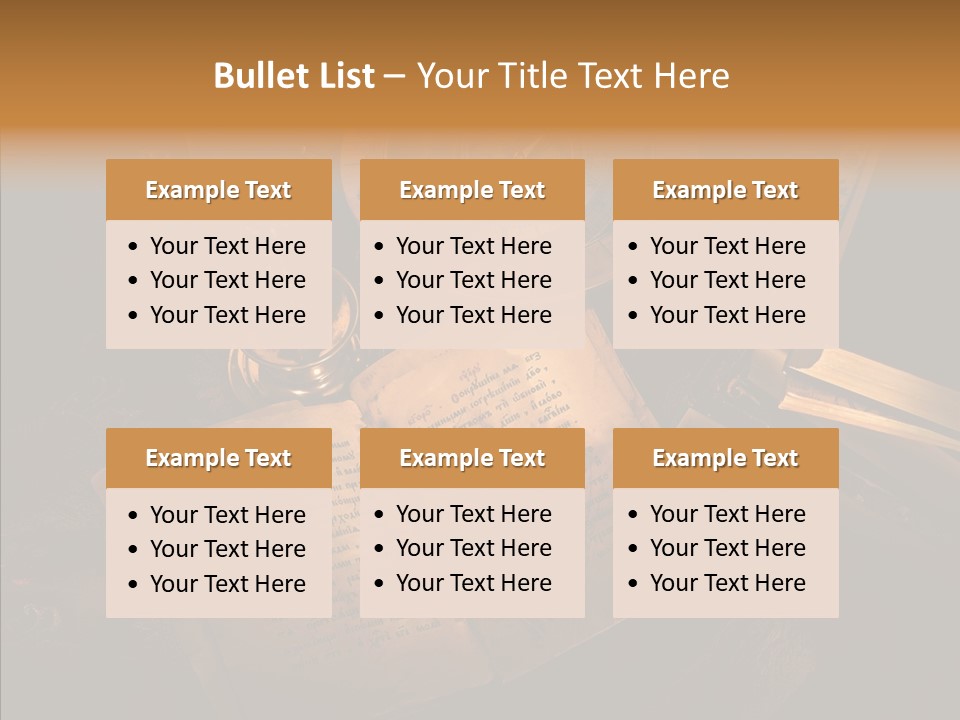 Imagination Gold Fabric PowerPoint Template