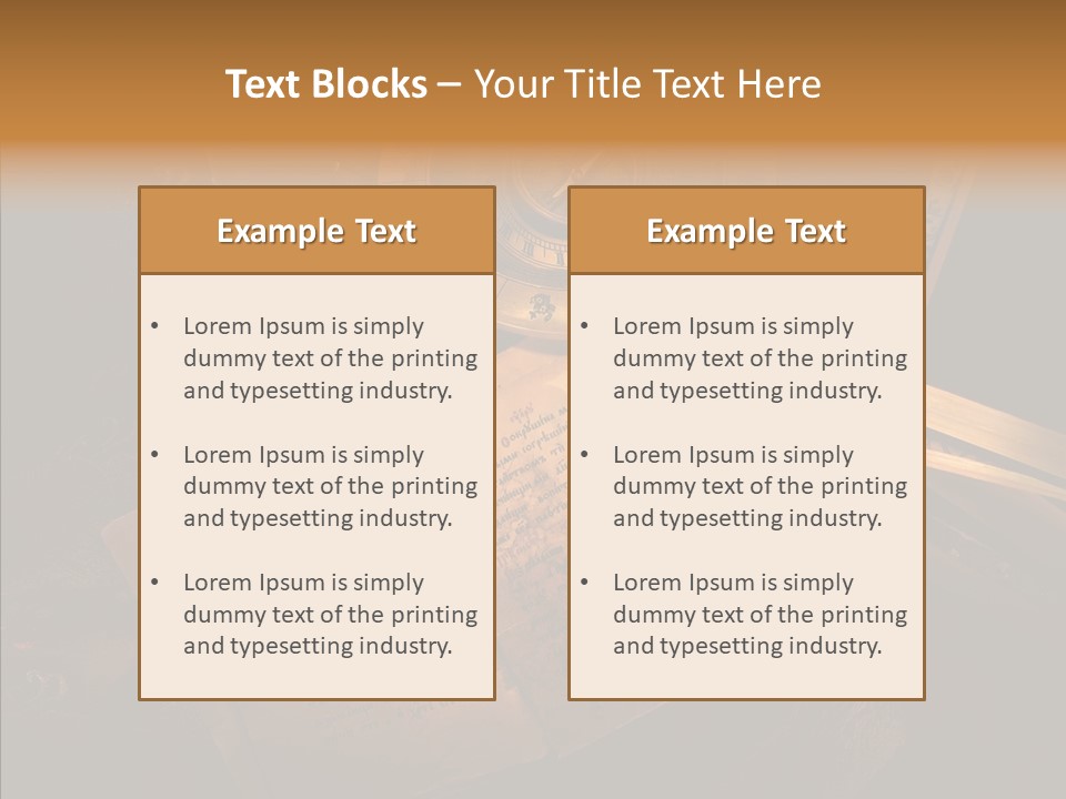 Imagination Gold Fabric PowerPoint Template