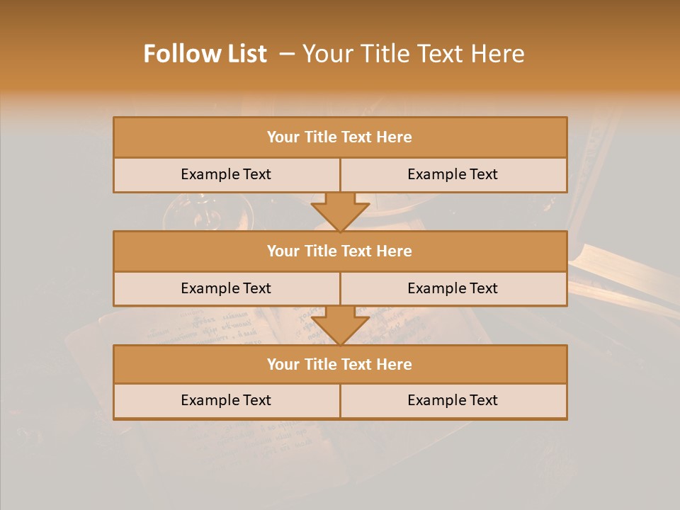 Imagination Gold Fabric PowerPoint Template