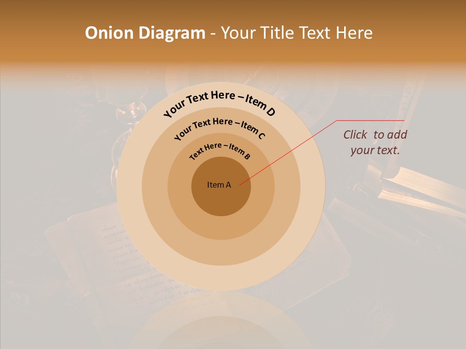 Imagination Gold Fabric PowerPoint Template