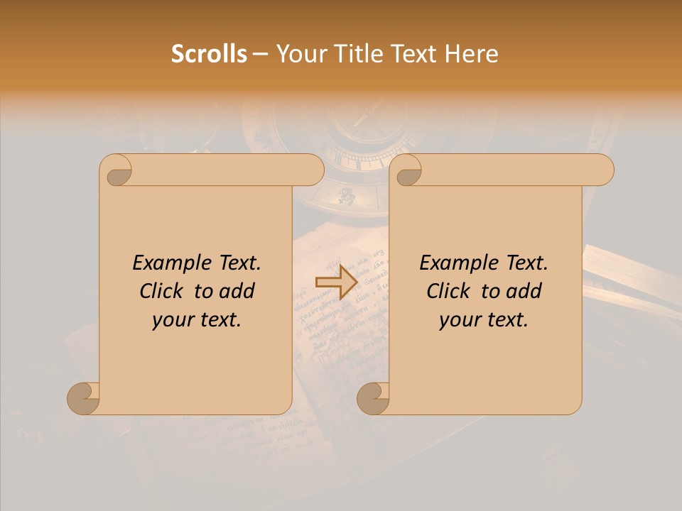 Imagination Gold Fabric PowerPoint Template