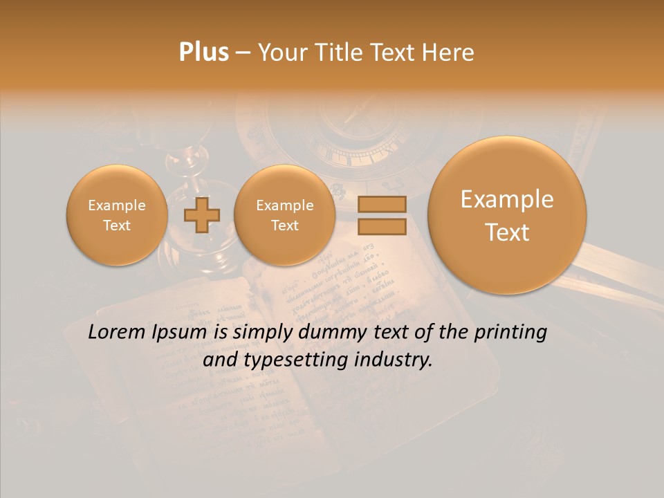 Imagination Gold Fabric PowerPoint Template