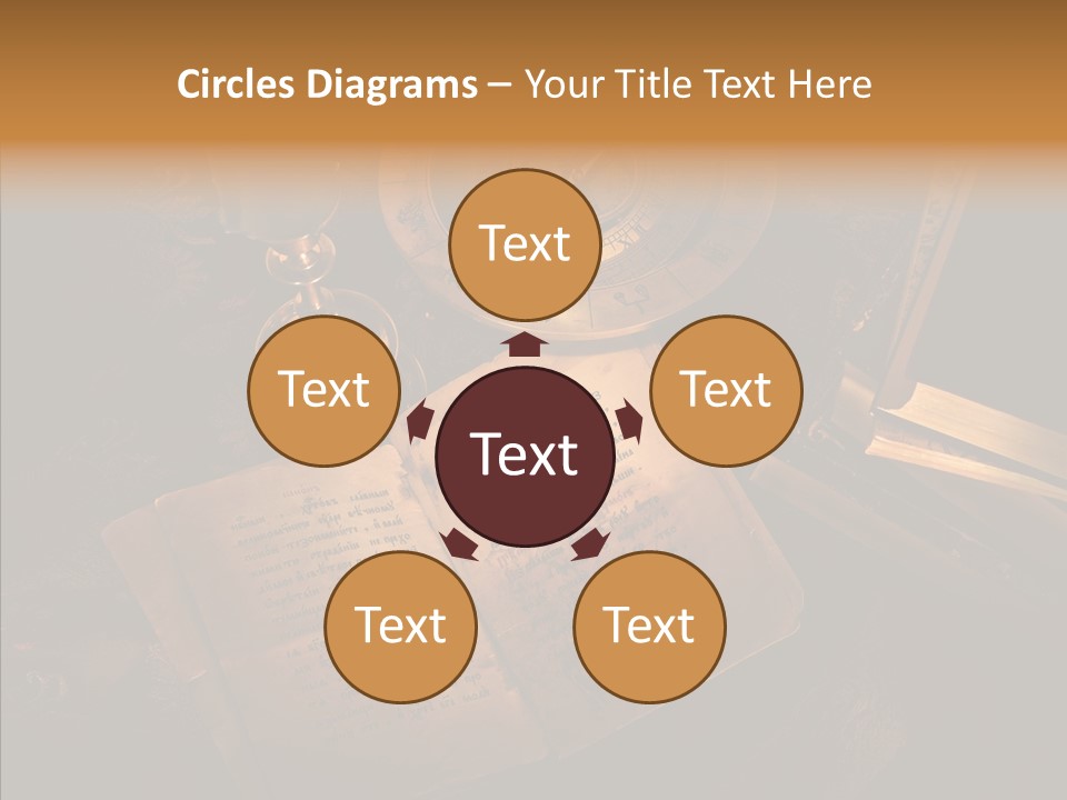 Imagination Gold Fabric PowerPoint Template