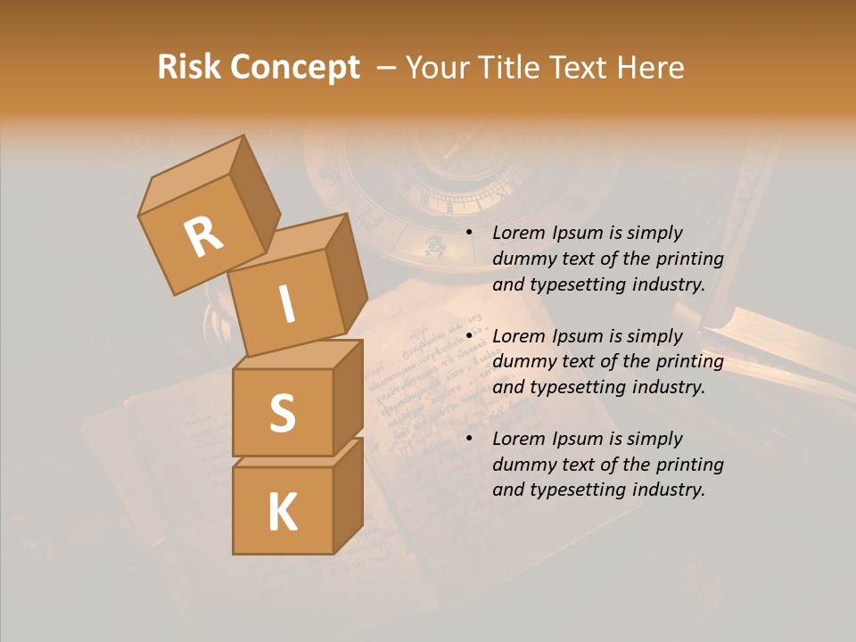 Imagination Gold Fabric PowerPoint Template