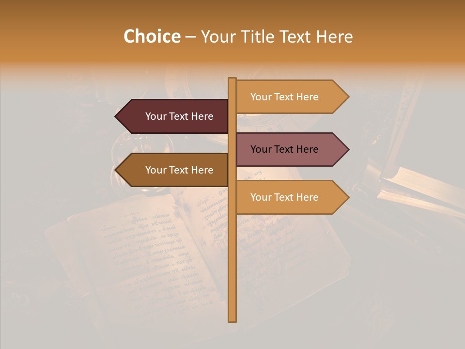 Imagination Gold Fabric PowerPoint Template