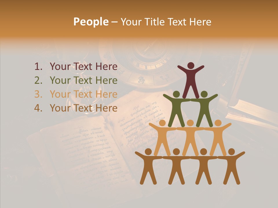 Imagination Gold Fabric PowerPoint Template