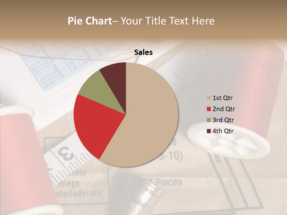 Two Spools Of Thread Sitting On Top Of A Piece Of Paper PowerPoint Template