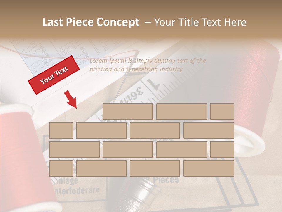 Two Spools Of Thread Sitting On Top Of A Piece Of Paper PowerPoint Template