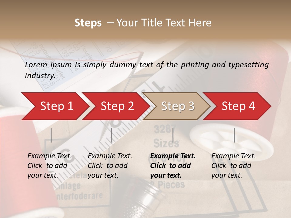 Two Spools Of Thread Sitting On Top Of A Piece Of Paper PowerPoint Template
