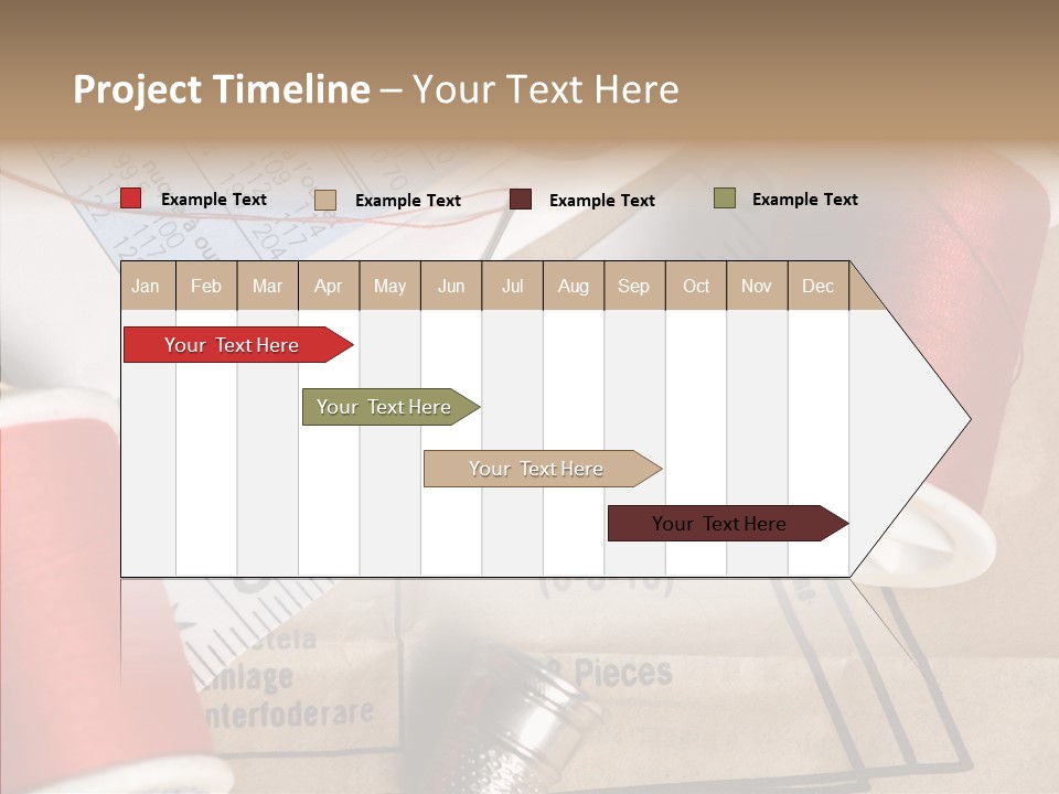 Two Spools Of Thread Sitting On Top Of A Piece Of Paper PowerPoint Template