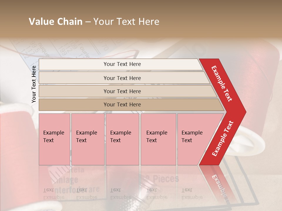 Two Spools Of Thread Sitting On Top Of A Piece Of Paper PowerPoint Template