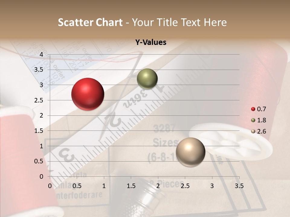 Two Spools Of Thread Sitting On Top Of A Piece Of Paper PowerPoint Template
