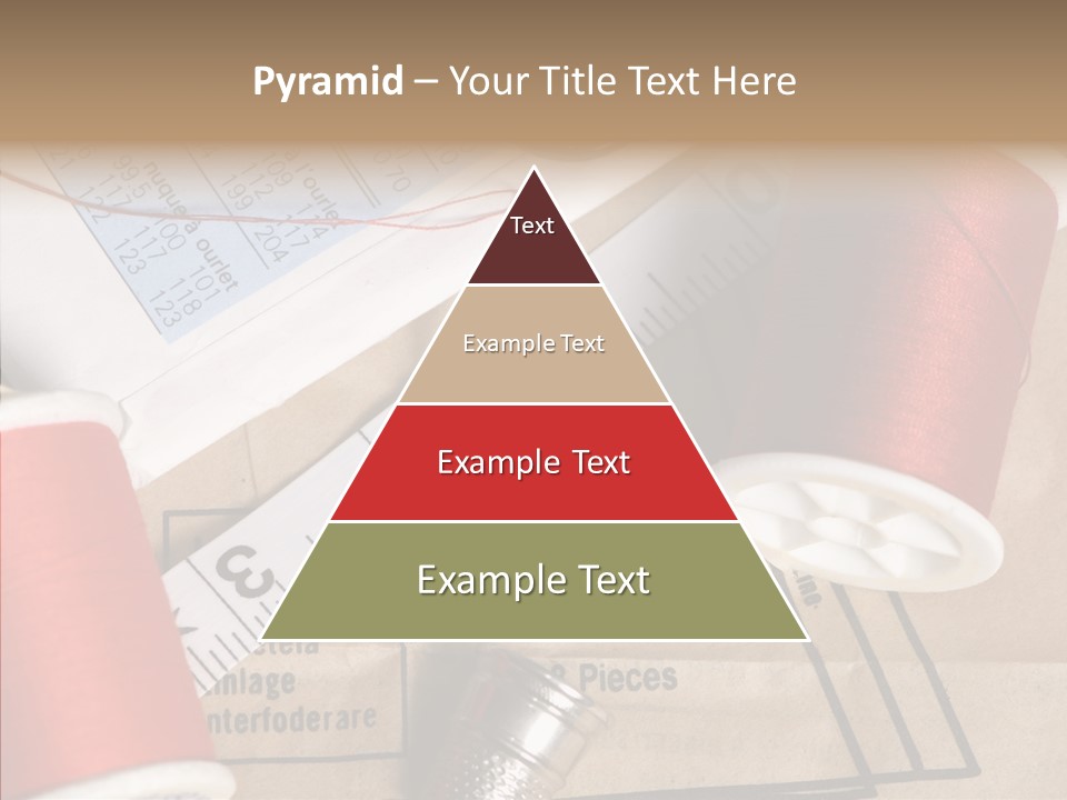 Two Spools Of Thread Sitting On Top Of A Piece Of Paper PowerPoint Template
